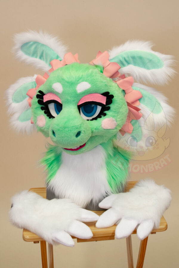 Minty Axolotl Partial Fursuit - Image 4