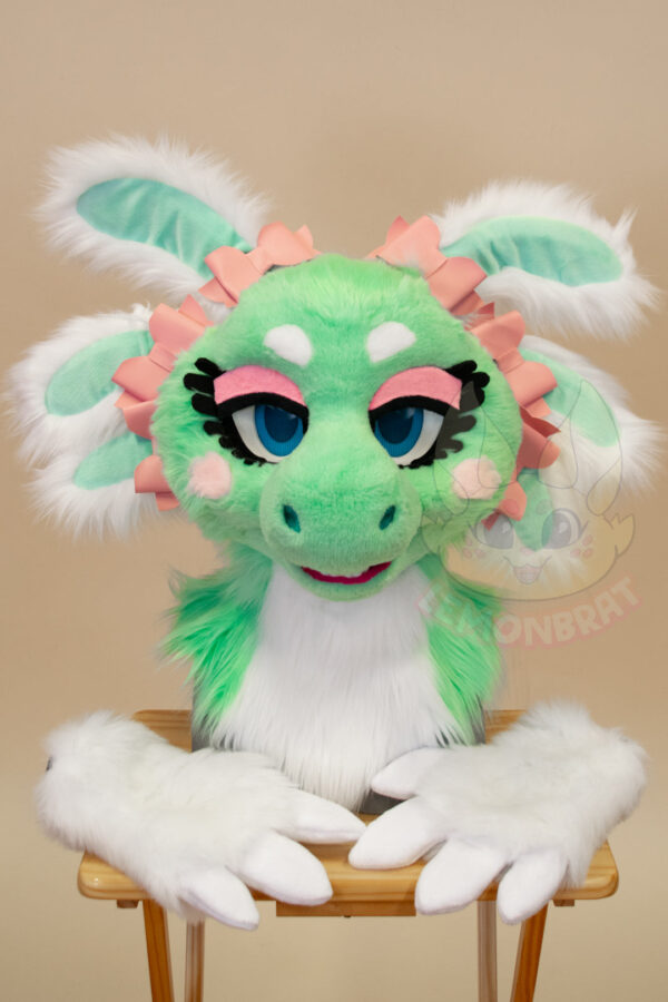 Minty Axolotl Partial Fursuit - Image 5